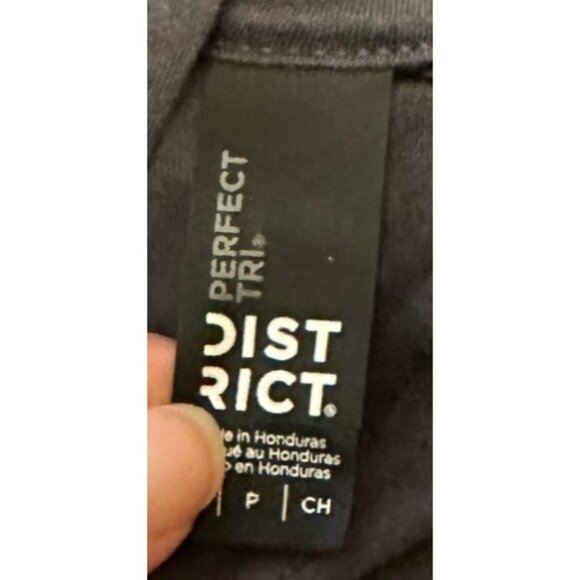 District Perfect Tri Hooded Gray Tee Baseball Squad Polyester Women's Size SMALL - Picture 5 of 16